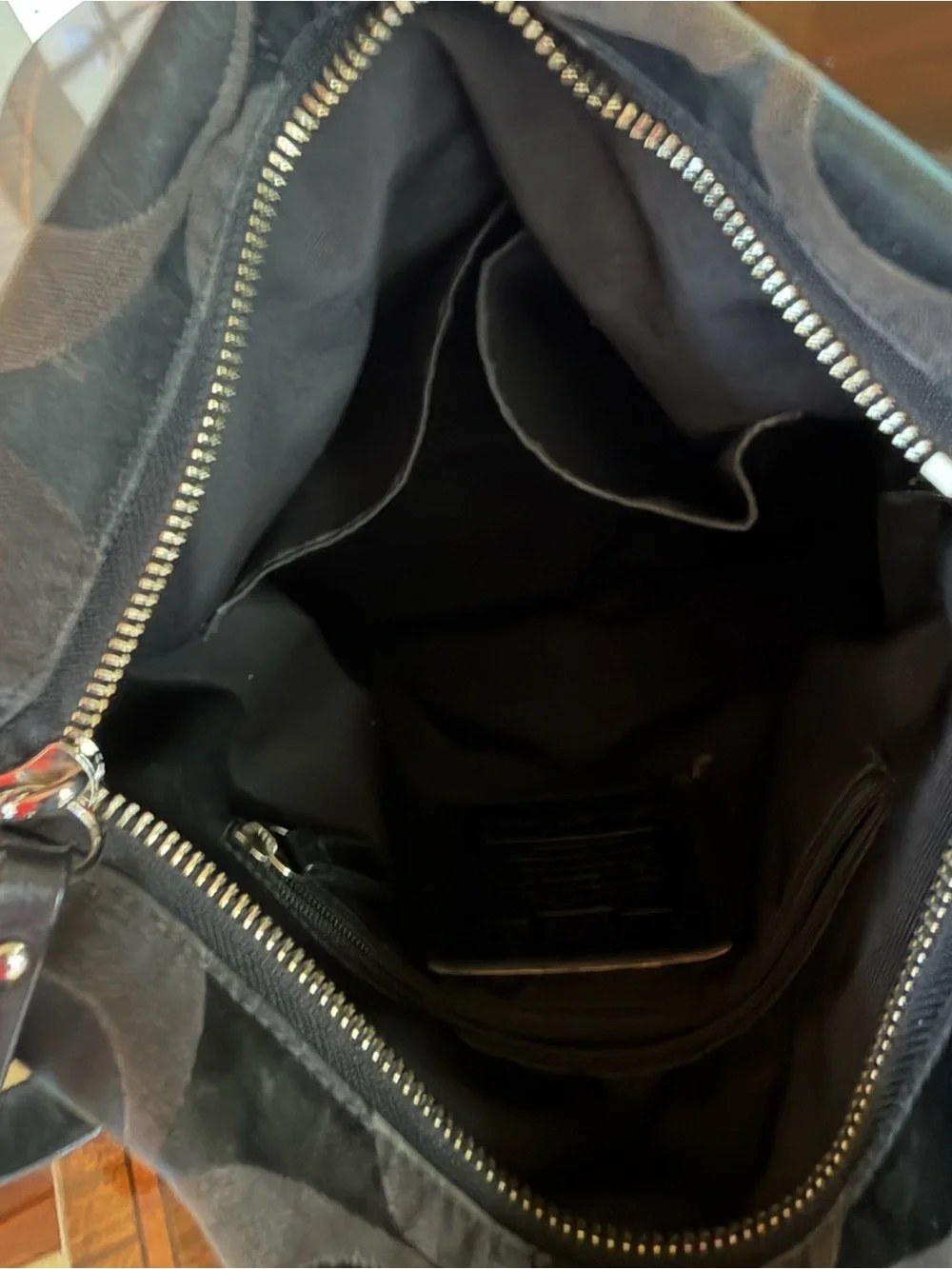 Coach Black Signature Chain-Trim Crossbody Bag